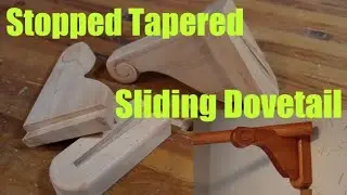 How to cut a stopped tapered sliding dovetail with hand tools! SIMPLE!!