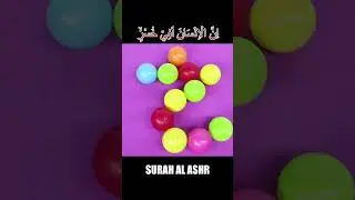 Colorful Balls of Hijaiyah Letters With Surah Al Ashr #quran #surah #juzamma #murottal #tahfidz