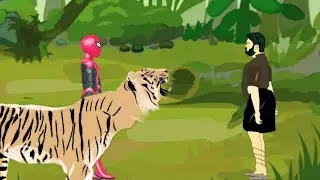 Pulimurugan vs spiderman fight || drawing cartoon 2