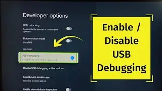 Nu Google TV : How to Enable or Disable USB Debugging Mode
