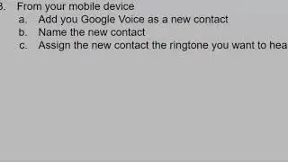 Google Voice Ringtone Change
