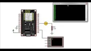 NodeMCU ESP8266 LED brightness fading simulation in proteus