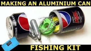 Making a soda can fishing kit