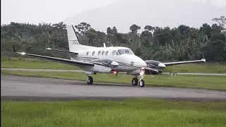 Beechcraft King Air C90GTi & Cessna Grand Caravan Takeoffs at Angra dos Reis Brazil