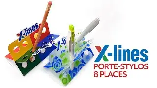 Porte-stylos personnalisé X-LINES. Rappels de marque de bureau. Production directe Proramillenote
