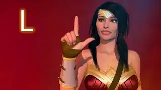 Wonder Woman American Sign Language Alphabet / ABC