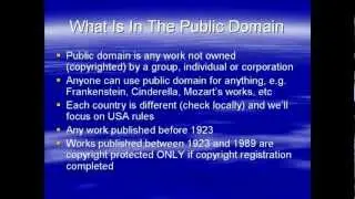 What Is In The Public Domain (Public Domain Information Tutorial)