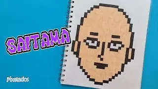 COMO DIBUJAR SAITAMA - ONE PUNCH MAN PIXEL ART - PIXELADOS