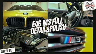 Phoenix Yellow Beauty Unveiled: BMW e46 M3 Full Detail and Polish Showcase | Stance Bros