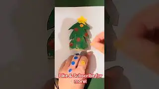 Toilet paper roll christmas tree craft. Arts activity for children. Easy, quick & fun! Merry Xmas!