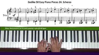 Gedike 50 Easy Piano Pieces 24. Scherzo Tutorial