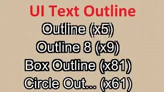 UI Text Outline for Unity