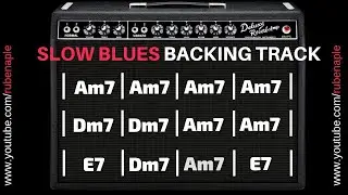 Blues lento backing track Am (85bpm)