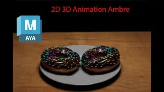 3d doughnut Model \\Animation video 3D Maya 2024...