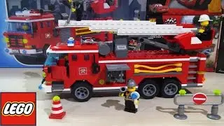 LEGO City Fire Truck - Box Opening, Build and Play. Пожарная машина. ЛЕГО. Мультфильм.