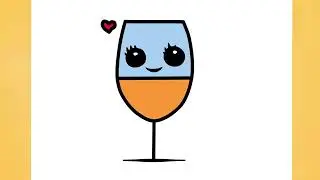 How to draw a Cute Drink Glass of Water, Draw cute things