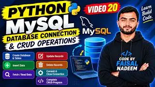 Python MySQL Database Connection & CRUD Operations | Insert, Read, Update & Delete Data