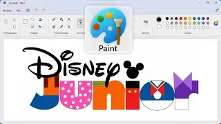 How to draw Disney Junior Mickey Mouse ClubHouse Logo in Ms Paint 2022🎨