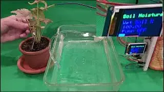 Using an ESP32, TFT, Soil Moisture Sensor and Water Pump to Water the Plants
