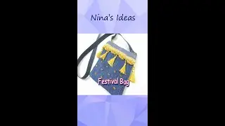 DIY Convert Old Jeans Into Festival Bag No Sew - Easy Long Strip Bag Purse Idea From Jeans
