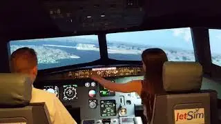 JetSim Berlin.. Airbus A320 Landung LaGuardia New York