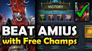 How to beat Amius the Lunar Archon with Free Champions in Raid Shadow Legends