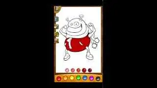 Baby coloring app: the aliens. Free educational games