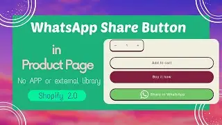WhatsApp Share Product Button in Shopify Product Page - NO APP / external library