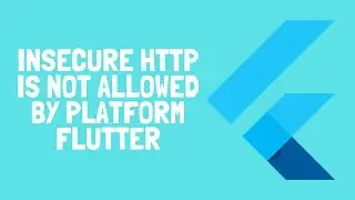 insecure http is not allowed by platform flutter