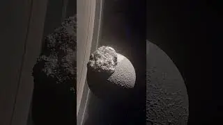 Saturns moon impact ☄️🪐 #saturn #space #solarsystem