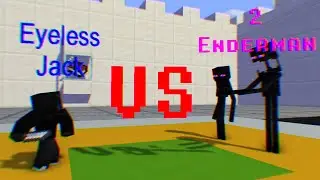 Eyeless Jack vs 2 Enderman [Minecraft Battle Animation]