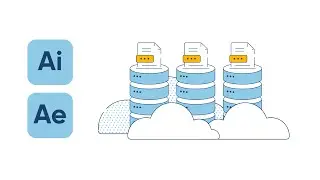 Animating the Database for a Startup Explainer / Trim Paths  / 3D in illustrator (tutorial)