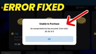 Fix eFootball Mobile: Error code 20-26-0-0: (UNABLE TO PURCHASE COINS)