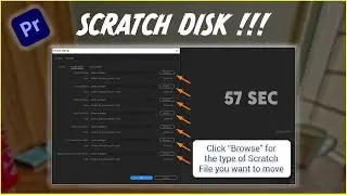 How to relocate scratch disk in @Adobe  premiere pro |