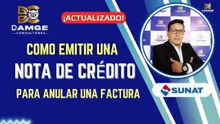 Como emitir una Nota de  Crédito para anular una factura electrónica | SUNAT 2024 | paso a paso