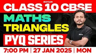 Class 10 CBSE Maths | Triangles | PYQ Series | Xylem Class 10 CBSE
