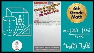 Order of Operations in Fractions (6th Grade Math)