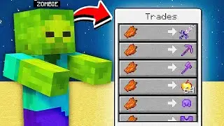 MINECRAFT but mobs trade INSANE  op items