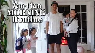 OUR NEW MORNING ROUTINE AS PARENTS OF 3: school drop off, fitness, cleaning