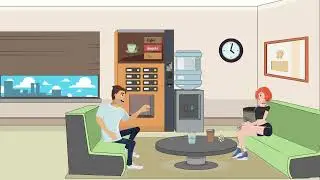 Cartoon Characters in Break Room - Created in Cartoon Animator  with After Effects