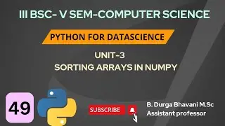 Sorting Arrays in Numpy || Python