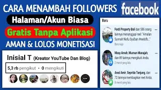 Cara Menambah Followers Facebook Gratis