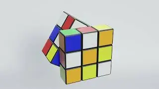 Blender geometry nodes - Animated Rubiks cube (3.2 alpha)