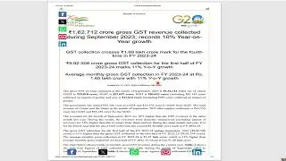 September 2023 GST Collection