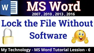 Best Trick to lock the word file without software in Hindi by ||My Technology||