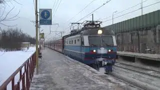 Электровоз ЧС2К-309 с поездом Донбасс, пл.  Калитники, Московская железная дорога
