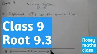 Ex 1.4 Q4 Class 9 Represent root 9.3 on the number line Ex 1.4 Q4