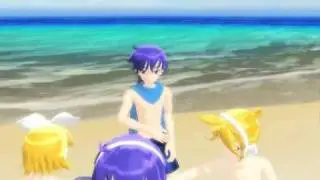 MMD mosaic roll, LEN, RIN, KAITO Y KAIKO