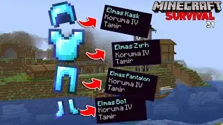 FULL BÜYÜLÜ ELMAS SET!! 💎 Minecraft SURVİVAL 21.BÖLÜM