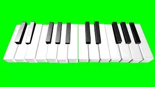 PIANO KEYBOARD GREEN SCREEN